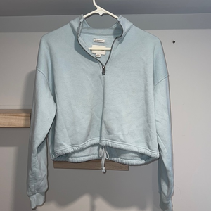 American eagle blue‎ quarter zip hoodie